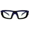 3M Solus Safety Glasses with Anti-Scratch, Anti-Fog Coating, Clear Polycarbonate Lens, Multi-Color Frame S2001SGAF-BGR-F