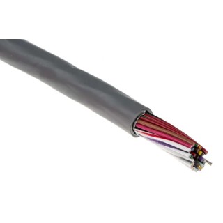 Alpha Wire Alpha Essentials Communication & Control Control Cable, 12 Cores, 0.35mm² 22 AWG, Screened, 30m 1299/12C SL005