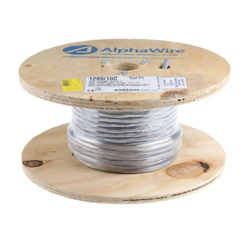 Alpha Wire Alpha Essentials Communication & Control Control Cable, 10 Cores, 0.35mm² 22 AWG, Screened, 30m 1299/10C SL005