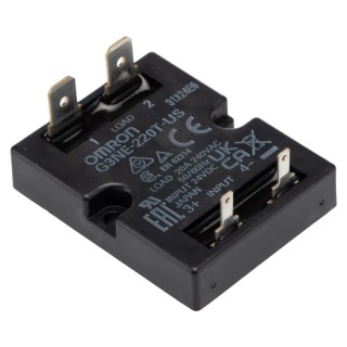 Omron Solid State Relay 20 A Load, Screw Mount, 264 V ac Load, 28.8V dc Control G3NE