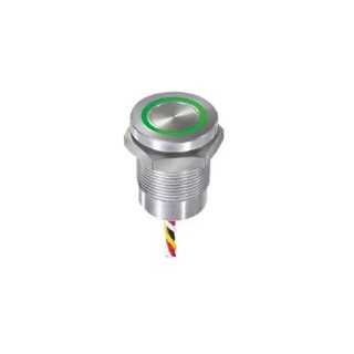 APEM Capacitive Momentary and Latching Switch with Aluminium Housing, Illuminated Green and Red LED, NPN CPB2110000NGSS