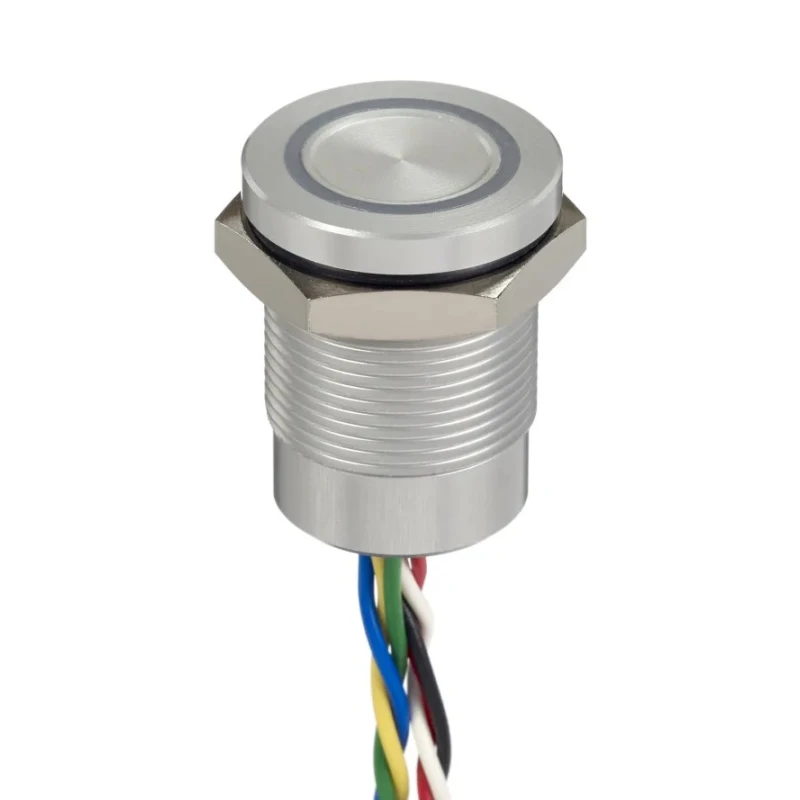 APEM Capacitive Momentary and Latching Switch with Aluminium Housing, Illuminated Green and Red LED, NPN CPB2110000NGSS