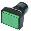 Idec AL Series Illuminated Push Button Switch, Momentary, 16 mm Panel Cutout, SPDT, Green LED, IP65, 250 V AC AL6H-M14P-G