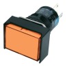 Idec Illuminated Push Button Switch, Momentary, Panel Mount, 16 mm Cutout, SPDT, Amber LED, IP65, 250 V AC AL6H-M14P-A