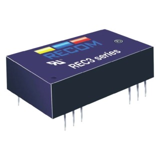 Recom DC/DC Converter 15V dc 100 mA 3W Through Hole 36V/18V Input Max Temp 80°C Min Temp -40°C REC3