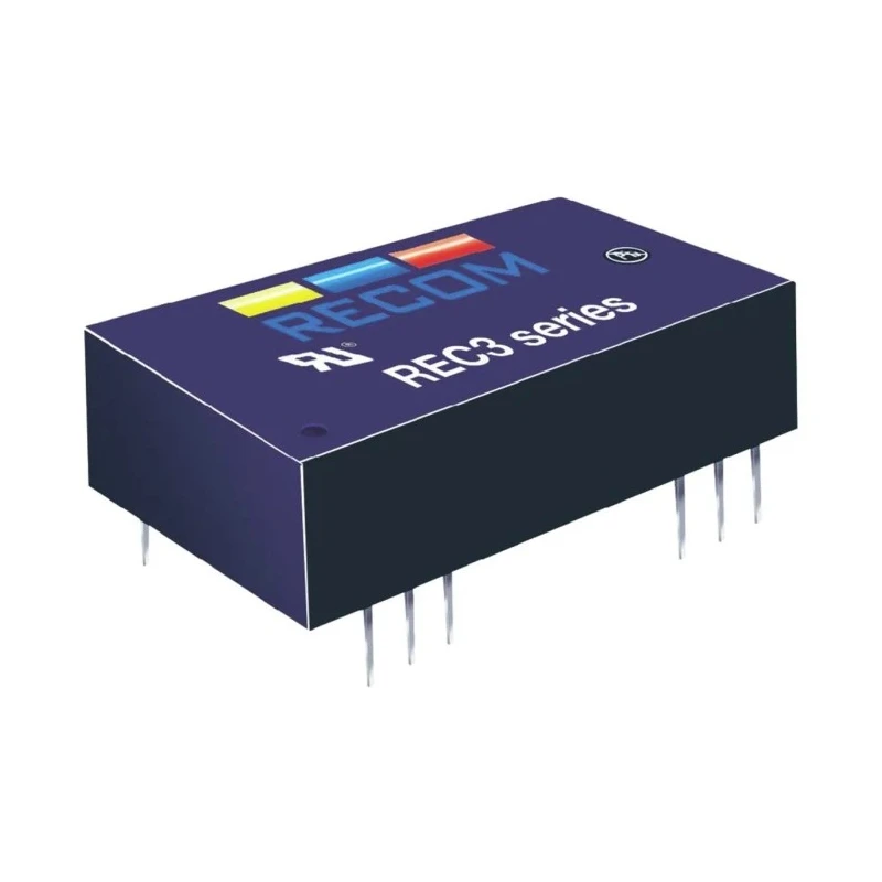 Recom DC/DC Converter 15V dc 100 mA 3W Through Hole 36V/18V Input Max Temp 80°C Min Temp -40°C REC3
