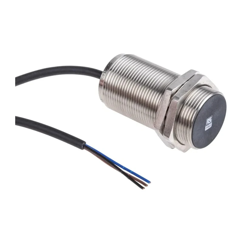 RS PRO Threaded Barrel Inductive Proximity Sensor M30 x 1.5, PNP Output, 30 V DC, 15 mm Detection 206-6149