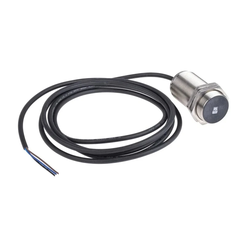 RS PRO Threaded Barrel Inductive Proximity Sensor M30 x 1.5, PNP Output, 30 V DC, 15 mm Detection 206-6149