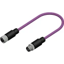 RS PRO Sensor Actuator Cable Female 5 Way Straight to Male 5 Way Straight M12 Connector PVC Jacket 2m 60V 206-7652