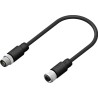 RS PRO Female 8 Way Straight to Male 8 Way Straight Sensor Actuator Cable 5 m 30V Black Polyurethane Jacket 206-7659