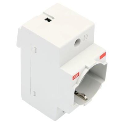ABB 16A Grey 1 Gang Plug Socket Indoor Type L Italian 2CSM210000R0701 M1170