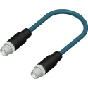 RS PRO Male 8 Way Straight to Male 8 Way Straight Sensor Actuator Cable 10m 50-60V ac IP67 206-7666