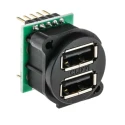 RS PRO Straight Panel Female 2 Port USB Type A USB Connector USB 2.0 830-0074