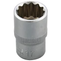 RS PRO 1/2 in Drive 17 mm 12 Point Square Socket 830-4111