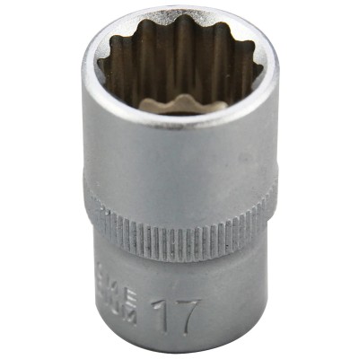 RS PRO 1/2 in Drive 17 mm 12 Point Square Socket 830-4111