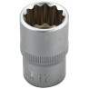 RS PRO 1/2 in Drive 17 mm 12 Point Square Socket 830-4111