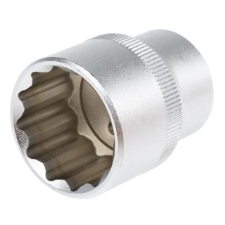 RS PRO 1/2 in Drive 24 mm 12 Point Square Socket 830-4142