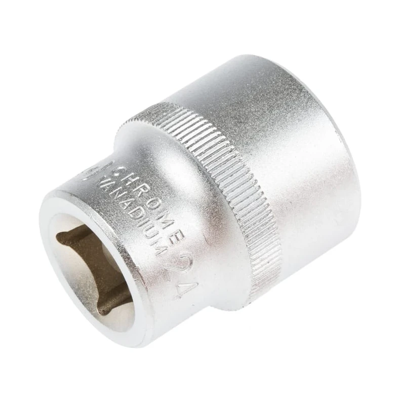 RS PRO 1/2 in Drive 24 mm 12 Point Square Socket 830-4142