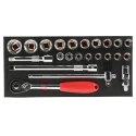 RS PRO 23-Piece 1/2 in 6 Point Bit Deep Hexagon Socket Set VDE 1000V Approved 833-5950