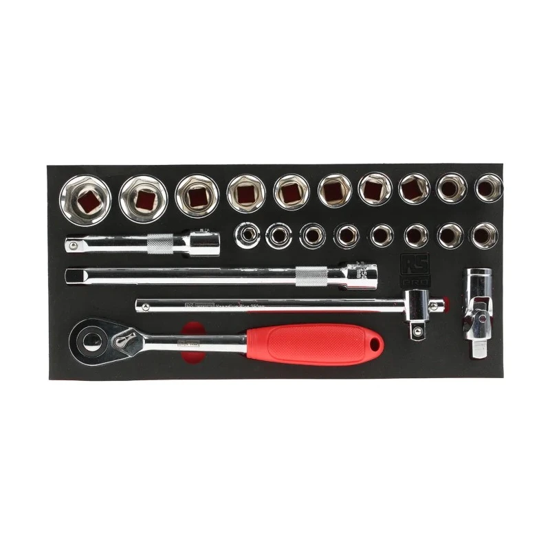 RS PRO 23-Piece 1/2 in 6 Point Bit Deep Hexagon Socket Set VDE 1000V Approved 833-5950