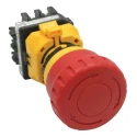 Idec XW1E Series Twist Release Illuminated Emergency Stop Push Button Panel Mount 22 mm Cutout SPDT IP65 