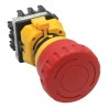 Idec XW1E Series Twist Release Illuminated Emergency Stop Push Button Panel Mount 22 mm Cutout SPDT IP65