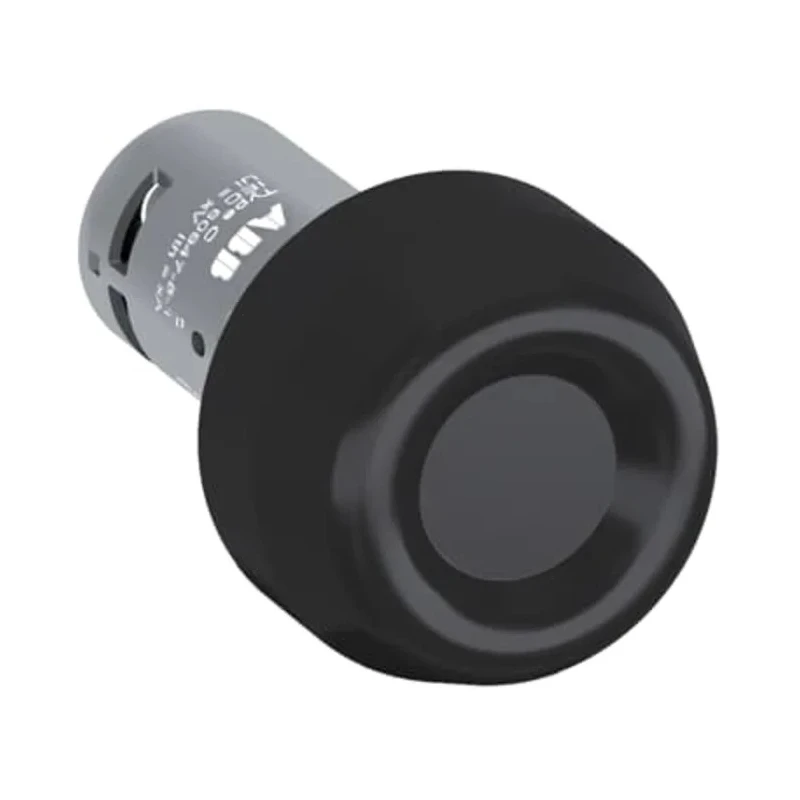ABB Compact Series Black Momentary Push Button Switch Panel Mount 22 mm Cutout 125 V 240 V AC 1SFA619105R1056 CP6-10B-02