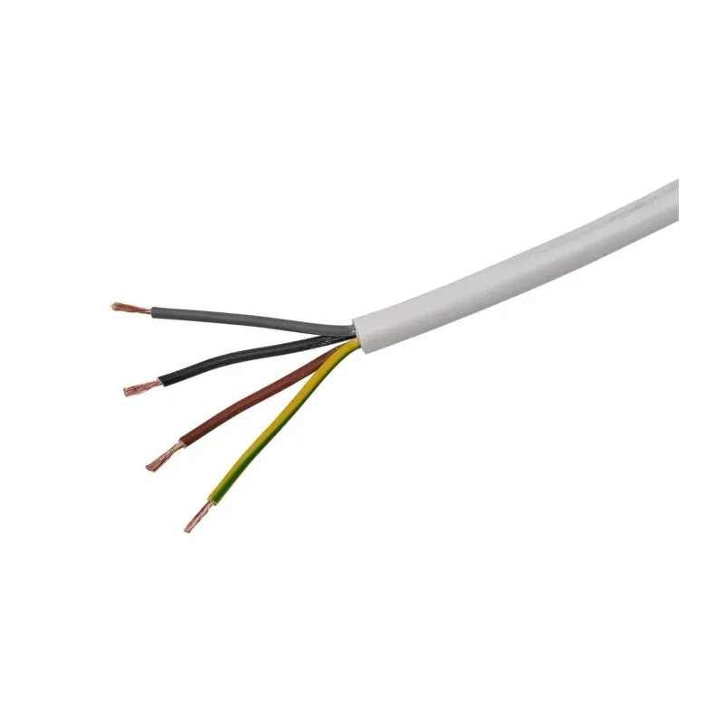 RS PRO 4 Core Power Cable White 0.75mm² 500V 70°C Thermoplastic Jacket 100m 836-0741