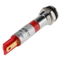 RS PRO Red Panel Mount Indicator 24V DC 20mA Solder Lug Termination IP67 Flush Bezel 838-5582