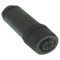 Turck Industrial Circular Connector Cable M12 Plug, 4 Contacts, Female, IP67, B Series B 8141-0/LABEL