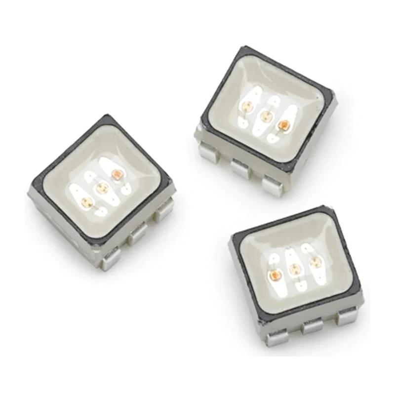 Broadcom 2.1 V RGB LED PLCC 6 Surface Mount 3-LED Multicolor Indicator ASMT-YTB7-0AA02