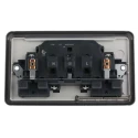 MK Electric 13A Brushed Chrome Satin Gold White Grey Black 2 Gang Plug Socket Albany Plus Type G K2948BRC