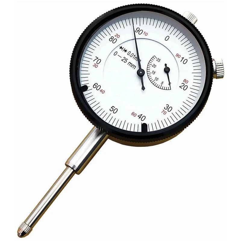 RS PRO Metric Plunger Dial Indicator 25 mm Max. Measurement, 0.01 mm Resolution, ±0.008 mm Accuracy 841-2568