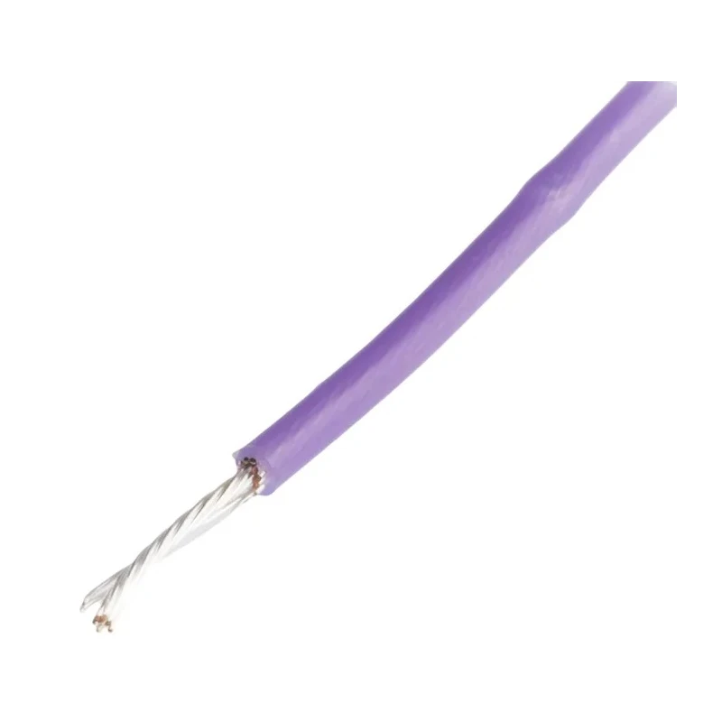 RS PRO Purple 0.6 mm² 20 AWG Hook Up Wire, Silver Plated Copper, PTFE Insulation, 19/0.2 mm Strands, 100 m Length 841-7469