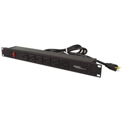 Wiremold 15A 120V 6 Gang Extension Lead with 4.6m Cord NEMA 5-15R RCD Protected J60B2B 836-1353