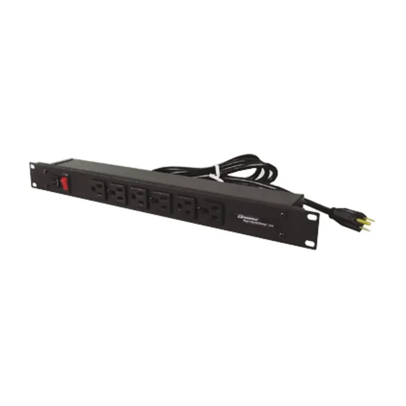 Wiremold 15A 120V 6 Gang Extension Lead with 4.6m Cord NEMA 5-15R RCD Protected J60B2B 836-1353