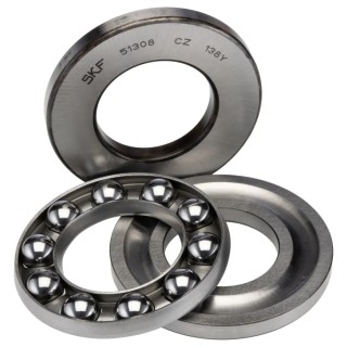 SKF 1 Row Thrust Ball Bearing 40 mm ID, 78 mm OD, 26 mm Race Width, Sheet Metal Cage, Steel Balls 51308