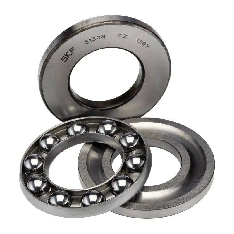 SKF 1 Row Thrust Ball Bearing 40 mm ID, 78 mm OD, 26 mm Race Width, Sheet Metal Cage, Steel Balls 51308