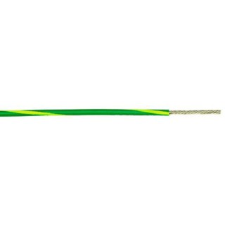 Alpha Wire Hook Up Wire PVC Series Green, Yellow 2.1 mm² 14 AWG 41/0.25 mm Strands, 305 m 600 V Flame Retardant 3079 GY001