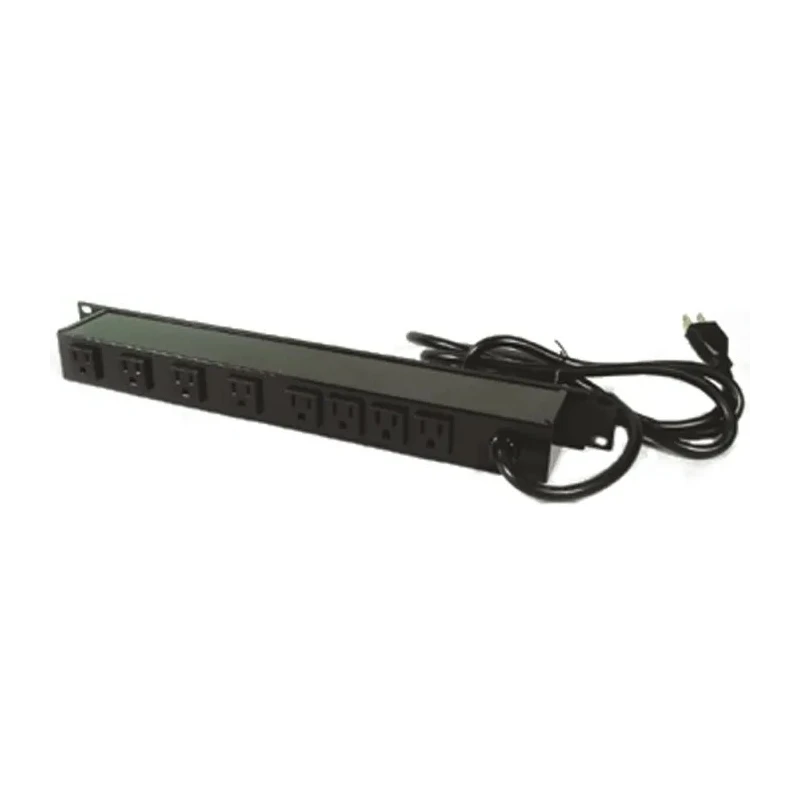 Wiremold 15A 120V 8 Gang Extension Lead with 4.6m Cord, NEMA 5-15R, RCD Protected 836-1331