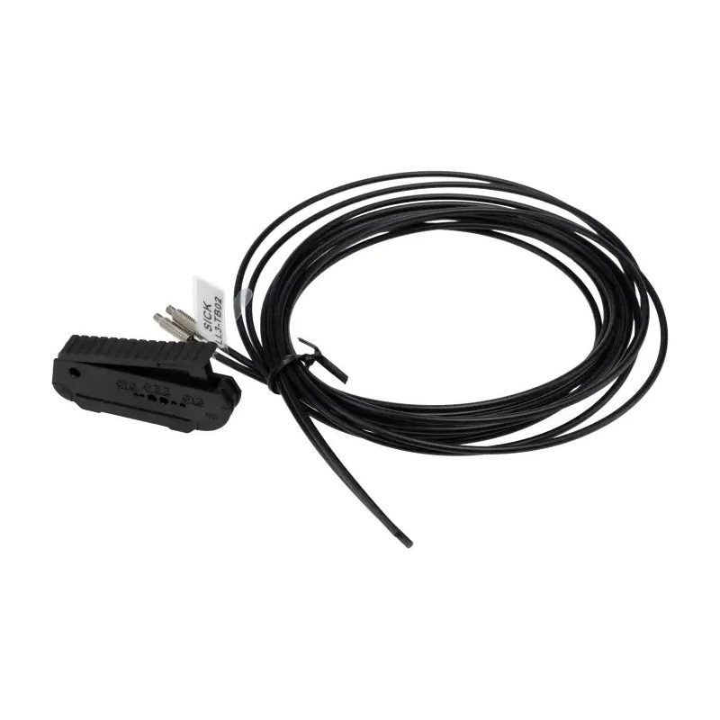 SICK Fibre Optic Sensor Plastic, Glass Fibre Optic Type, Red LED Light Source, Copper Zinc Alloy Housing, 2m Cable LL3-TB02