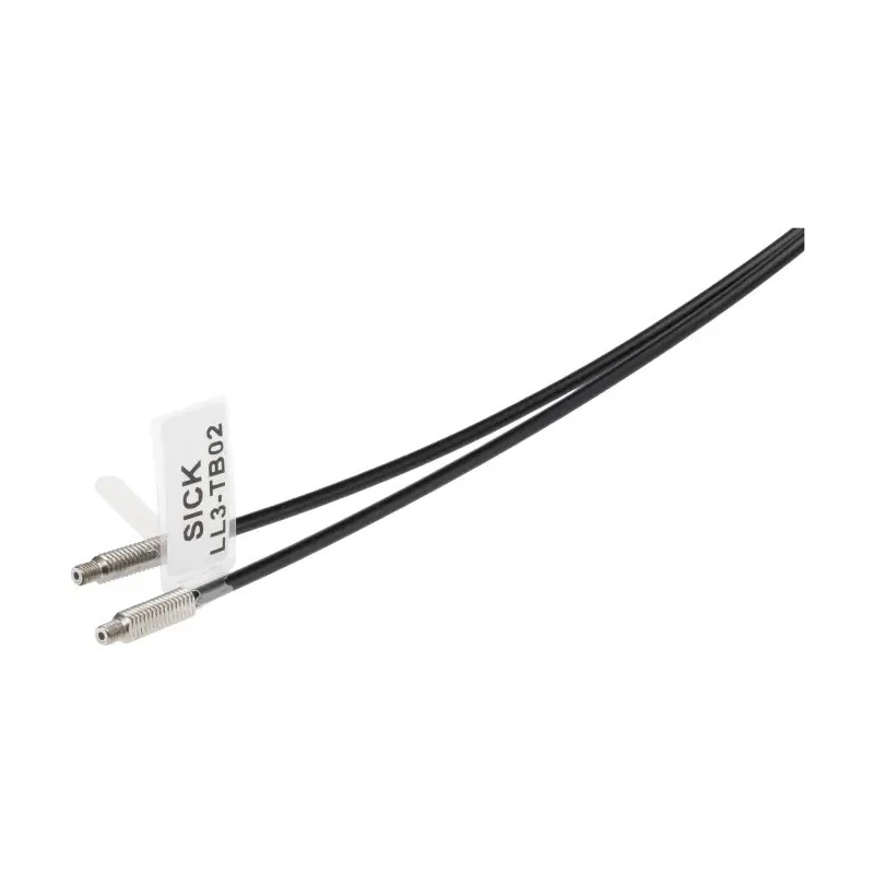 SICK Fibre Optic Sensor Plastic, Glass Fibre Optic Type, Red LED Light Source, Copper Zinc Alloy Housing, 2m Cable LL3-TB02