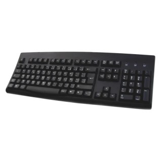 Ceratech Wired USB, PS2 Standard Keyboard, AZERTY Layout, Black KYBAC260UP-BKFR