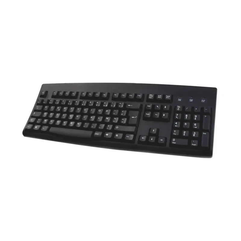 Ceratech Wired USB, PS2 Standard Keyboard, AZERTY Layout, Black KYBAC260UP-BKFR