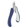 ideal-tek 1-Piece Long Nose Plier Serrated, Stainless Steel, Chrome Finish, Comfort Grip, ESD Safe, 135mm Overall E6022.CRBG