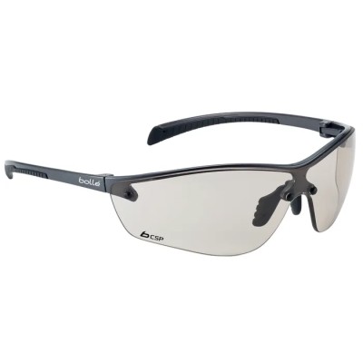 Bolle Safety SILIUM+ Safety Glasses Anti-Scratch Anti-Fog Brown Black Polycarbonate Lens Thermoplastic Rubber SILPCSP