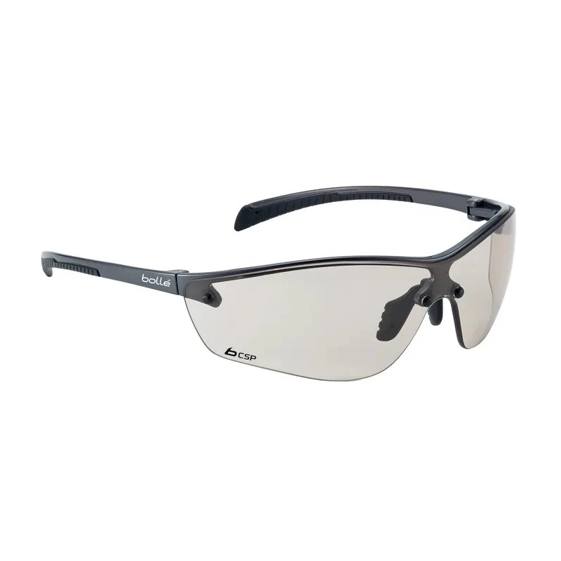 Bolle Safety SILIUM+ Safety Glasses Anti-Scratch Anti-Fog Brown Black Polycarbonate Lens Thermoplastic Rubber SILPCSP