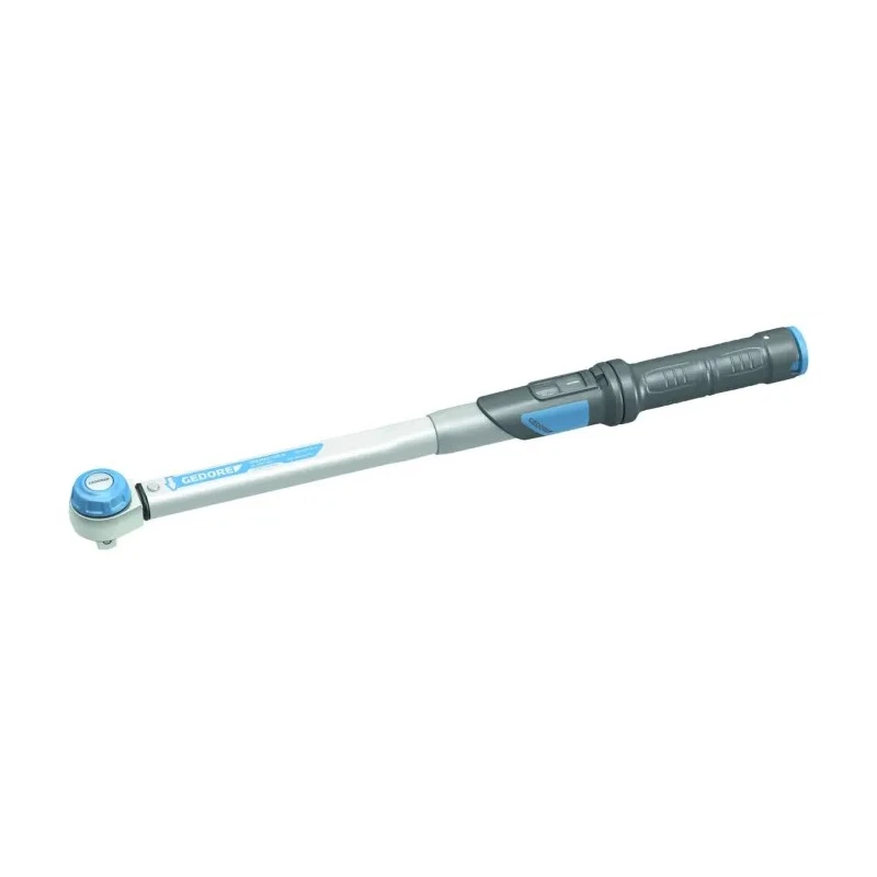 Gedore Click Torque Wrench 40 To 200 Nm, 1/2 in Square Drive, Satin Chrome, 514.5mm Length 2641240