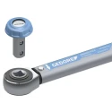 Gedore Click Torque Wrench 40 To 200 Nm, 1/2 in Square Drive, Satin Chrome, 514.5mm Length 2641240