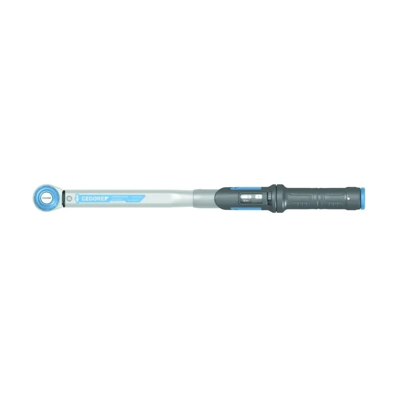 Gedore Click Torque Wrench 40 To 200 Nm, 1/2 in Square Drive, Satin Chrome, 514.5mm Length 2641240